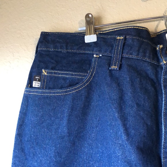 New Mens Jeans Carhartt Denim Straight Leg Blue Jeans Men’s Size 38X32 - Picture 2 of 13